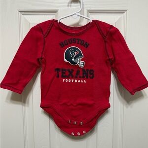 NFL Houston Texans Red Long Sleeve Bodysuit
